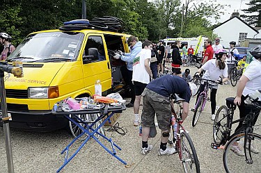 Official stop at Village Hall