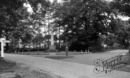 Crawley Down, the War memorial c1955.